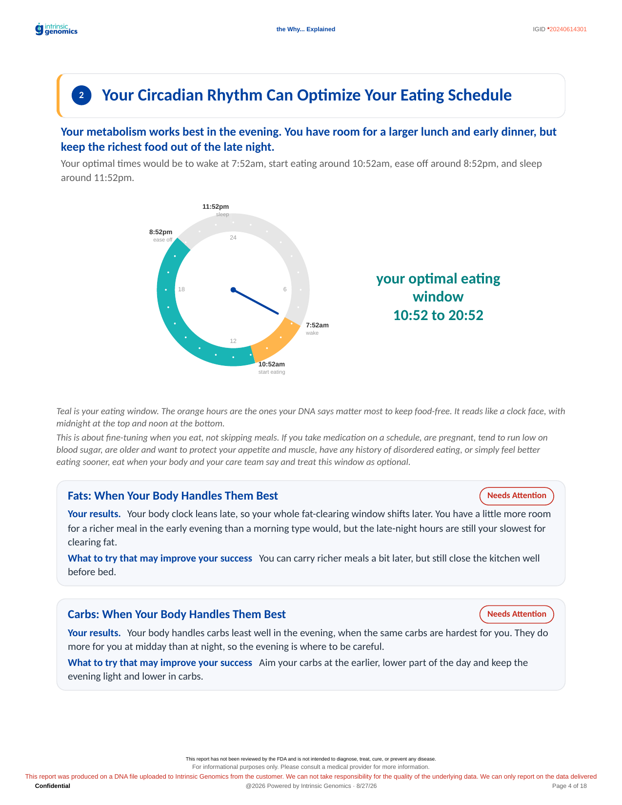 Eating time for a later riser with a strong suggestion about eating within 3 hours of waking