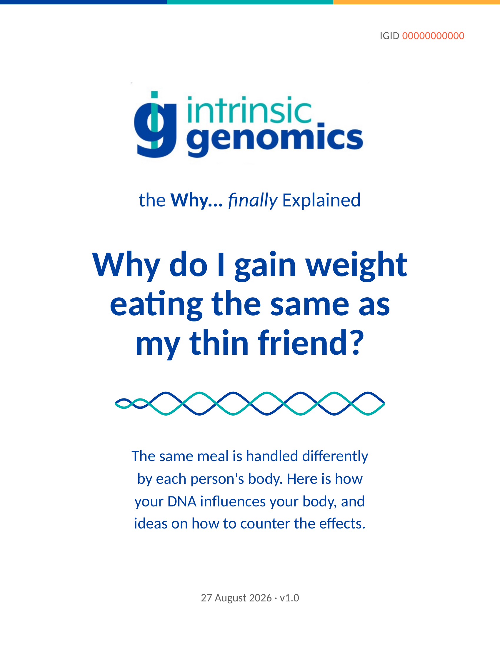 Why do I gain weight eating the same as my thin friend? report cover
