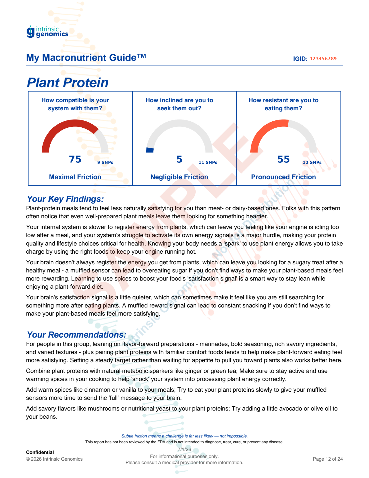 A real scored result page from the guide